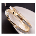 Attractive High Fashion Imported Round Hoop with Gold with Silver Glitter Earrings