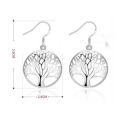 Attractive 925 Sterling Silver Tree of Life Drop Imported Filled Earrings