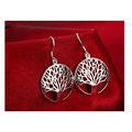 Attractive 925 Sterling Silver Tree of Life Drop Imported Filled Earrings