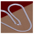 Sparkling Unisex (50cm) 925 Sterling Silver Neck Chain with 925 Marking Imported Filled Jewelry