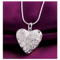 ElegantHeart Shape 925 Sterling Silver Filled Imported Filled Locket with Matching free Chain