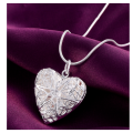 ElegantHeart Shape 925 Sterling Silver Filled Imported Filled Locket with Matching free Chain