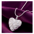 ElegantHeart Shape 925 Sterling Silver Filled Imported Filled Locket with Matching free Chain