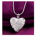 ElegantHeart Shape 925 Sterling Silver Filled Imported Filled Locket with Matching free Chain