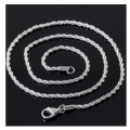 4mm 925 Sterling Silver(with 925 Marking) Imported Filled Rope Chain
