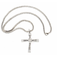 Attractive Diamante  Cross with free Matching Chain Imported  Jewellery