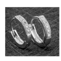 Dazzling Cr. Diamonds in 925 Sterling Silver Earrings Internationally Imported Filled Earrings