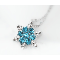 Charming Vintage Blue Snowflake Zircon with Free Matching Necklaces
