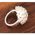 Stylish Quality 925 Sterling Silver Cluster Ring Imported Filled Jewellery