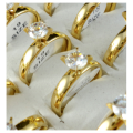Bianca's Solitaire Cr Diamond Engagement 18ct Yellow Imported Rolled Gold Ring