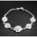 Attractive 925 Sterling Silver Rose Bracelet Imported Quality Filled Jewellery