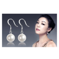 Tommy 925 Sterling Silver 8mm Sim Pearl Dangle Earrings Imported Filled Jewellery