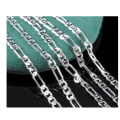 Stylish 2mm Figaro Unisex 925 Sterling Silver Neck Chain Imported Filled Jewellery