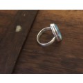 Sparkling 925 Sterling Silver Blue Gemstone Ring
