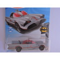 Hot Wheels BATMOBILE Batman TV Series MATT SILVER red windows .