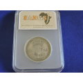 1939  2 1/2 Shilling Half crown Silver graded coin  slabbed