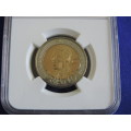 2008 South Africa Mandela R5 coin Graded MS 66