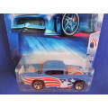 Hot Wheels 57 Chevy Chevrolet ( Star Spangled 2  American flag )