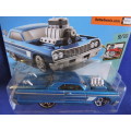 Hot Wheels Chevy Chevrolet IMPALA ( Blue whit stripe ) # CHEVY BLOW OUT SALE #