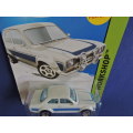 Hot Wheels FORD ESCORT RS1600 ( White with Blue stripe ) Long Card......