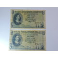 R2 Bank note Rissik x 2 Suid / South Africa