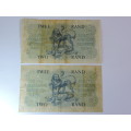 R2 Bank note Rissik x 2 Suid / South Africa