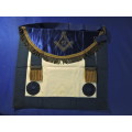 MASONIC bullion wire Master Mason Apron. Scottish Constitution Free Mason Item