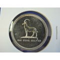 1 oz Fine Silver Coin LIVINGSTON Rhodesian Bullion coin Like silver Krugerrand.