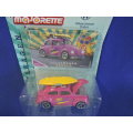 Majorette Volkswagen VW Beetle ( Pink Surf Rider ) Long Card
