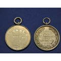 Sterling Silver Boxing Medal Medallion 1927 plus another dated 1921 (Royal Command)