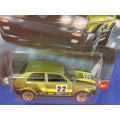 Hot Wheels Volkswagen VW Golf MK2 ( Green #22 )  Long Card