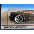 Hot Wheels Ferrari 348  ( Black - 5 hole rims )  Long Card