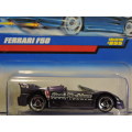 Hot Wheels Ferrari F50 ( Black - Stunt Machines )  Long Card
