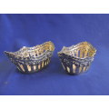 Silver Pair Baskets Marked 800