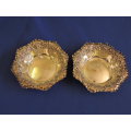 Hallmarked Sterling Silver Pair Bowls SHEFFIELD 1896