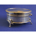 Hallmarked Sterling Silver lidded trinket box Birmingham 1922