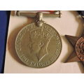 WW2 Medal x3 grouping with certificate issued to J.D Van Rensburg