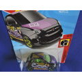 Hot Wheels FIAT 500 ( Black & Purple ) Long Card