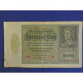 Reichsbanknote German Bank Note Behntaulend Mark 1922