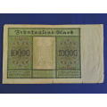 Reichsbanknote German Bank Note Behntaulend Mark 1922