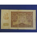 POLISH Bank Note 1940  100 Zlotych Poland