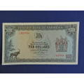 Reserve Bank Of Rhodesia $10 Ten Dollar 1975 sequential Bank Notes ( x6 Notes )