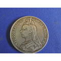 1889 5 Shilling Crown Silver coin  .925 Silver