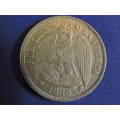 1885  Silver Pesso coin from Chile .900 Silver  RARE gradable coin