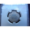 1892 ZAR 1 Shilling Silver Coin SANGS Graded Boer War coin