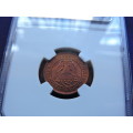 1952 SA Union Farthing 1/4p  Graded Coin PF65 RB