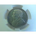 1892 ZAR 1 Shilling Silver Coin SANGS Graded Boer War coin