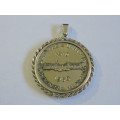 1960 SA Union 5 Shilling Crown pendant jewellery piece
