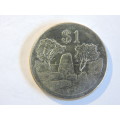 2001 $1 Zimbabwe dollar coin  UNC