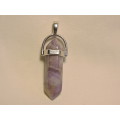 Contemporary Amethyst pendant ( crystal cut purple stone pendant).